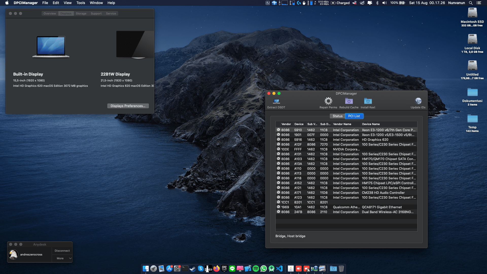 MSI GL62M 7RDX [KabyLake   Intel HD 630] 2
